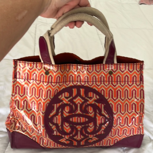 Steve Madden plastic lined tote hood condition no rips tears holes. - Picture 1 of 6
